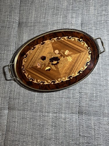 Altes vintage holz tablett - altes,