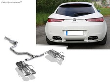 FOX Edelstahl Duplex Sportauspuffanlage ab Kat Alfa Romeo Brera je 2x106x71 oval