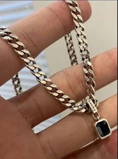 Edle 925 SILBER PANZER HALSKETTE Collier Choker ANHÄNGER Charm massiv Zirkonia