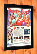 1994 Super Punch-Out !! Nintendo SNES Vintage Promo kleines Poster Werbeseite gerahmt