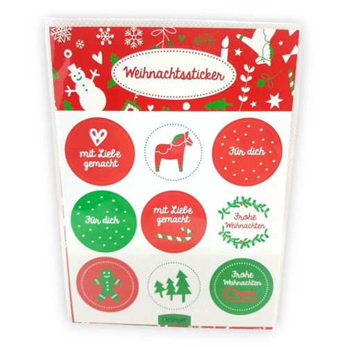 Weihnachtssticker mit liebe - mit,
