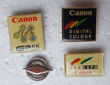 4x alter Pin : Canon – PC Computer Drucker – plus Anstecknadel ;-)