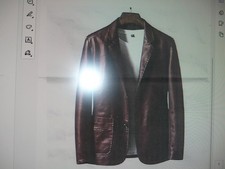 He Kalbsleder-Blazer bordeau