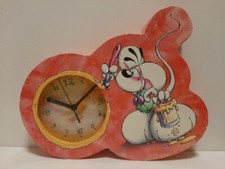 Diddl Uhr Wanduhr Malende Diddl Maus Vintage Retro voll funktionsfähig 
