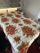 Vintage , leichte Tagesdecke , Doppelbettüberwurf mit Volant