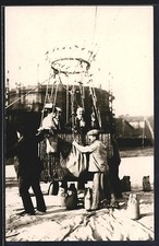Foto-AK Karlsruhe, Ballonfahrt