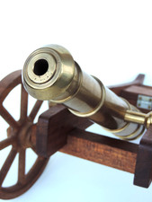 DEKO KANONE  MESSING HOLZ