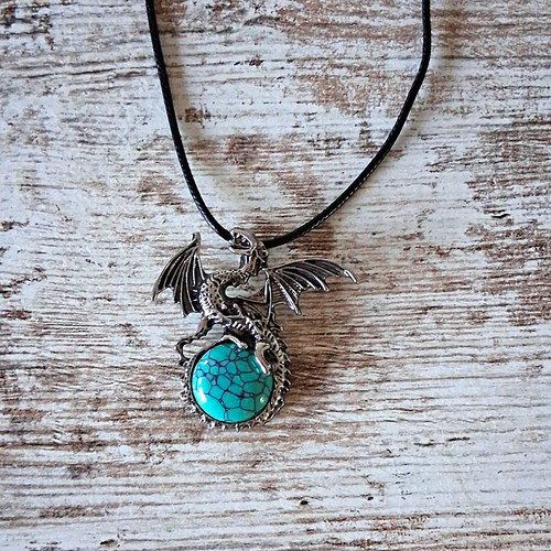Halskette mit drachen - halskette,