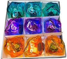 Solar-Dekostein Kristall LED  13,5 cm x 14,5 cm x 12 cm, 9 STÜCK