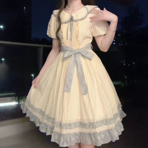 Beige mädchen damen lolita - mädchen,