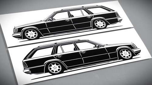 Mercedes w124 aufkleber - w124,