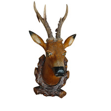 Jagdtrophäe Rehkopf Holz
