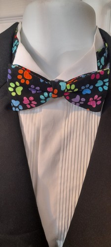 Bunte fliege mit pfotenabdruck - mit,