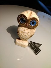 Eule Alabaster farbig 10 cm