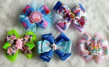 Haarschleife Haargummi Ripsband Spitze Haarschmuck Einhorn Osterhase Peppa Wutz