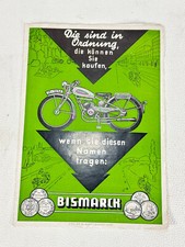 Bismarck Prospekt Motorfahrrad Motorrad Vorkrieg Original Die sind in Ordung,