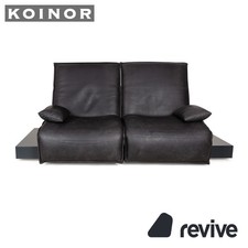 Koinor Free Motion Epos 3 Leder Zweisitzer Dunkelgrau Sofa Couch