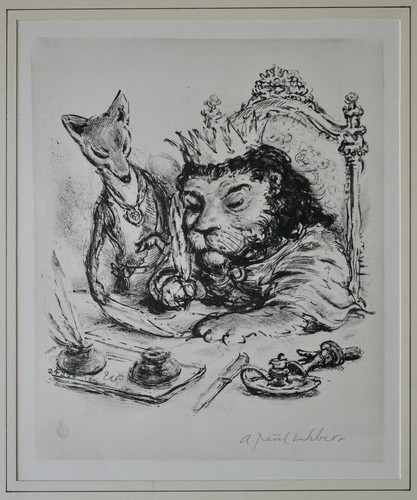 Paul weber lithographie - a.,