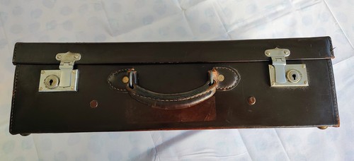 Leder koffer vintage - leder,