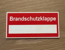 Schild Brandschutzklappe