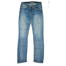 Soccx Denim Damen Jeans Hose stretch 38 W29 L34 Risse used Look blau dicke Naht