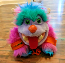 Stofftier Wogster AmToy My Pet Monster 30cm hoch Vintage 1986 Original Handpuppe