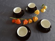 4 Espressotassen dunkelbraun