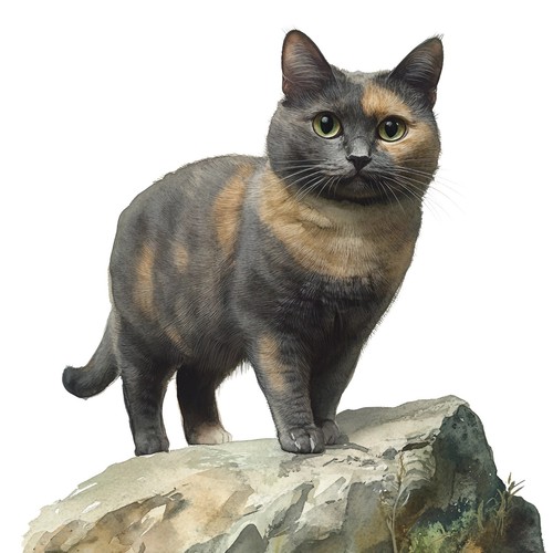 10x sticker schildpatt katze - sticker,