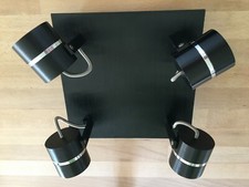 9950126 Lampenwelt Nelio LED 4 Strahler Deckenleuchte square schwarz gebürstet