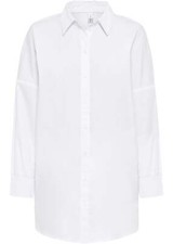 Longbluse Gr. 36 Weiß Damen