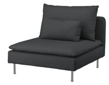 IKEA SODERHAMN Bezug NUR für 1-Sitzer, Fridtuna dunkelgrau SÖDERHAMN NEU