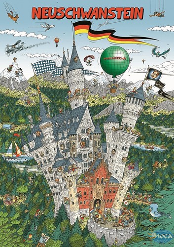 336 teile puzzle schloss - puzzle,