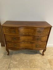 Kommode Schrank Massivholz Intarsien Barockstil