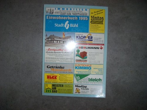 Bühl einwohnerbuch 1995 - einwohnerbuch,