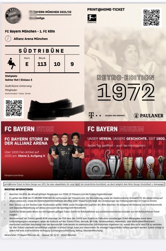 Sammler used ticket bayern - sammler,