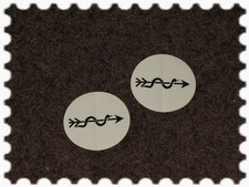 Schlange Pfeil Tierarzt Aufkleber Sticker 2 Stück rund unbenutzt