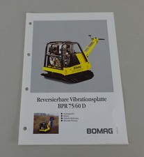 Prospektblatt / Broschüre Bomag Vibrationsplatte BPR 75/60D Stand 06/1992