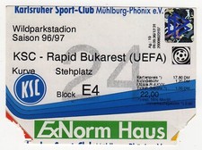 Ticket EC Karlsruher SC - Rapid Bukarest 1996/97