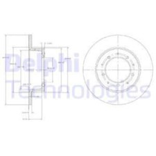 DELPHI 2x Bremsscheibe hinten
