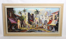 signiertes Ölgemälde auf Leinwand ORIENTALISCHE STADTANSICHT Moschee Islam Deko