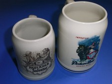 2x Bier Krug * PSCHORR BRÄU * PAULANER SALVATOR * Bayern Ton Steinzeug Glas 0,3l