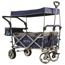 IMLEX Bollerwagen IM-4268 mit Schiebe u. Ziehen Mitternachtsblau Strandwagen