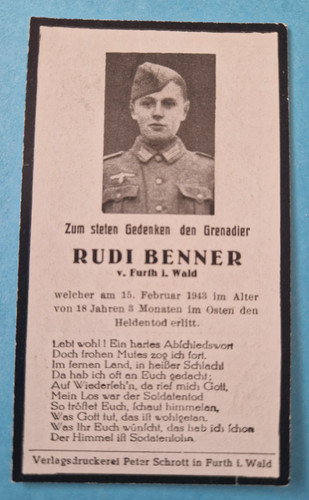 Top sterbebild grenadier - top, 2.wk