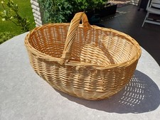 Handkorb Weide, Einkaufskorb, Autokorb, Henkelkorb, 48 cm, Picknickkorb NEU OVP
