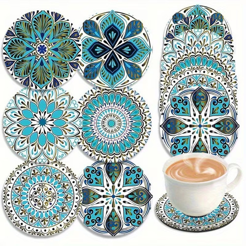 Vintage blaues mandala - blaues,