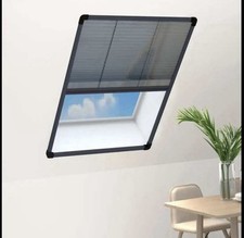 Insektenschutzplissee für Fenster, Aluminium, anthrazit, 80x120 cm