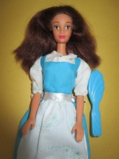 B2112)BRÜNETTE DISNEY BARBIE BELLE OF THE BEAUTY & THE BEAST MATTEL GUT ERHALTEN