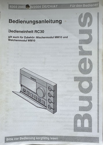 Buderus betriebsanleitung - betriebsanleitung, &