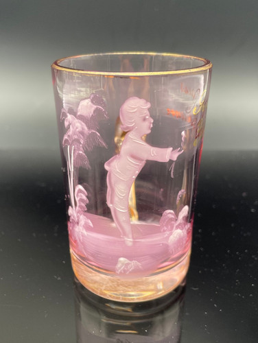 Antiker glaskrug rosa glas - antiker,