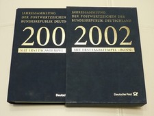 Jahressammlung der Postwertzeichen der BRD 2002 mit Ersttagsstempel Bonn